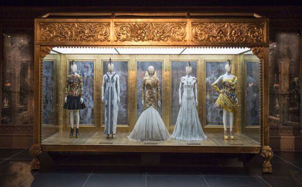 McQueen’s ‘Savage Beauty’ exhibition at the V&A in London, (2015).