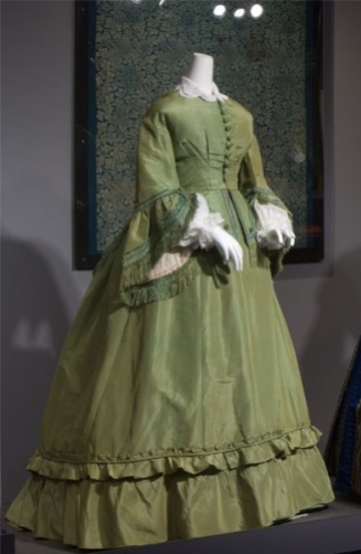 Fig.2. The Museum at Fashion Institute Technology, (2010) Two-piece day dress - Green silk faille, chenille - Circa 1865